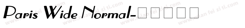Paris Wide Normal字体转换